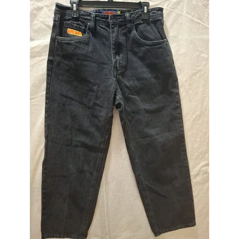 GMPURE Black Relaxed Jeans Men's High Waist Size 32
